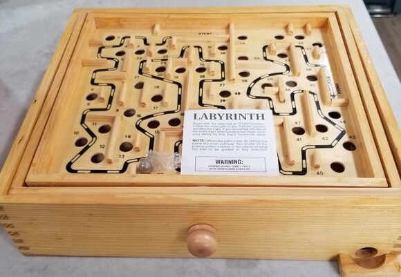 Cardinal Industries Other - 1998 Cardinal Wooden Labyrinth Game w/ Original Box • Solid Wood